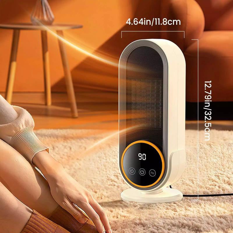 Mini Space Heater, 1200W Electric Ceramic Small Heater,Portable Heaters Fan,Mini Heater with Adjustable Thermostat, Home Dorm Office and Kitchen,Desktop Heater,Space Heater,Tip-Over Safety Switch,Power on Reminder