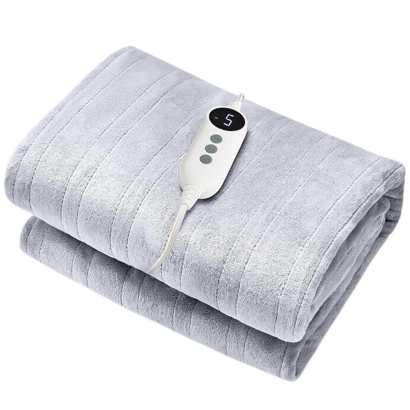 Heating Blanket Double-Layer Comfortable Flannel and Flannel + Lambskin Material, Fast Heating, 3/9 Adjustable Levels, 2/4/6/10 Hours Automatic Shut-Off, Overheating Protection, Winter Warm Blanket