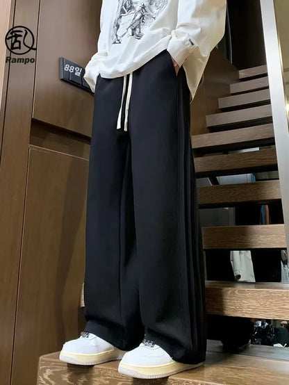Summer Loose Casual Men'S Sweatpants New American Retro Ey Wide Leg Pants Teenage Drape Sports Long Trousers