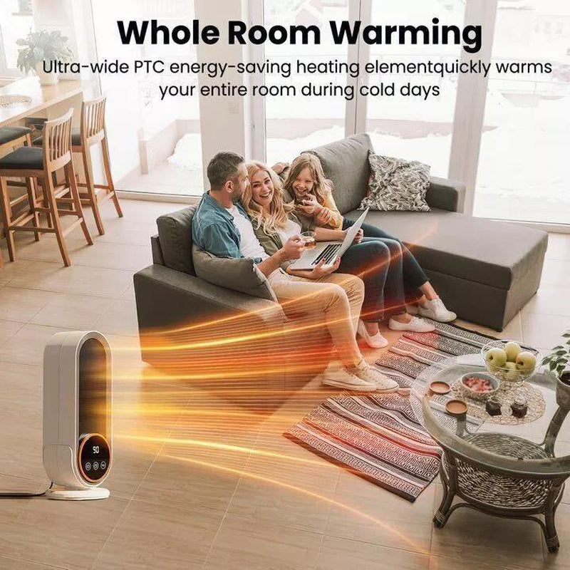 Mini Space Heater, 1200W Electric Ceramic Small Heater,Portable Heaters Fan,Mini Heater with Adjustable Thermostat, Home Dorm Office and Kitchen,Desktop Heater,Space Heater,Tip-Over Safety Switch,Power on Reminder