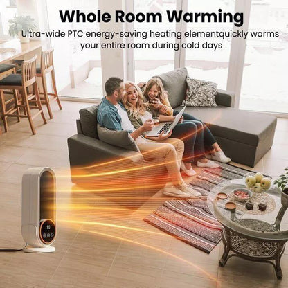 Mini Space Heater, 1200W Electric Ceramic Small Heater,Portable Heaters Fan,Mini Heater with Adjustable Thermostat, Home Dorm Office and Kitchen,Desktop Heater,Space Heater,Tip-Over Safety Switch,Power on Reminder