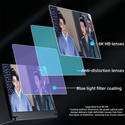 Mobile Phone Magnifier - Ultra-Hd Screen Magnifier for Easy TV Viewing Dual Orientation for Landscapes and Portrait Use Eye Protection Full-Screen Mobile Phone Magnification Screen Magnifier