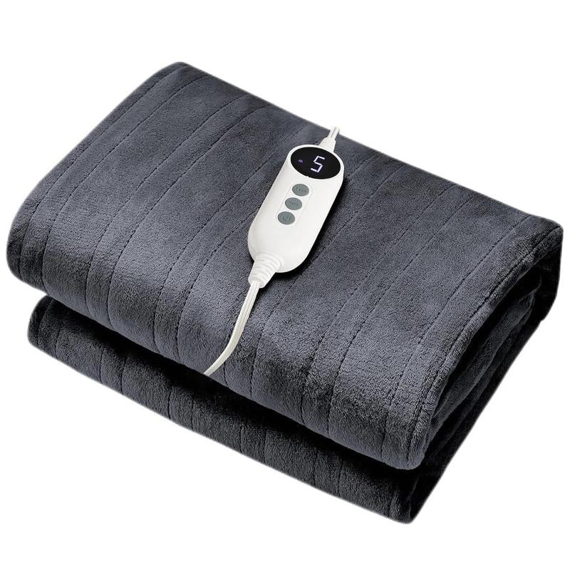 Heating Blanket Double-Layer Comfortable Flannel and Flannel + Lambskin Material, Fast Heating, 3/9 Adjustable Levels, 2/4/6/10 Hours Automatic Shut-Off, Overheating Protection, Winter Warm Blanket