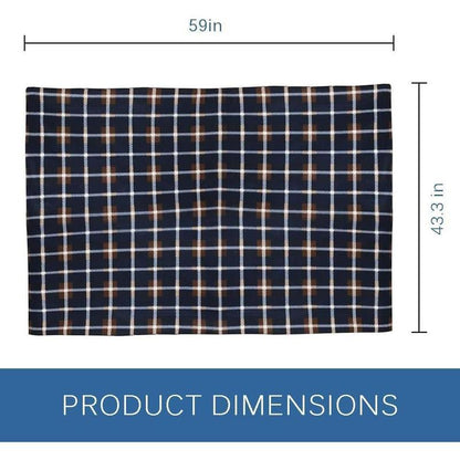 3-Heat Remote 12-Volt Plug in Heated Electric Blanket (Grey)