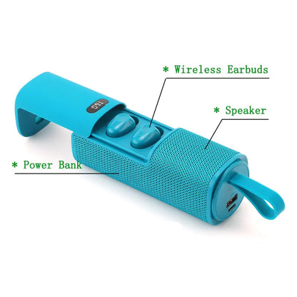 Triple Win 3 IN 1 Compact Size Earphone, Speaker And Power Bank