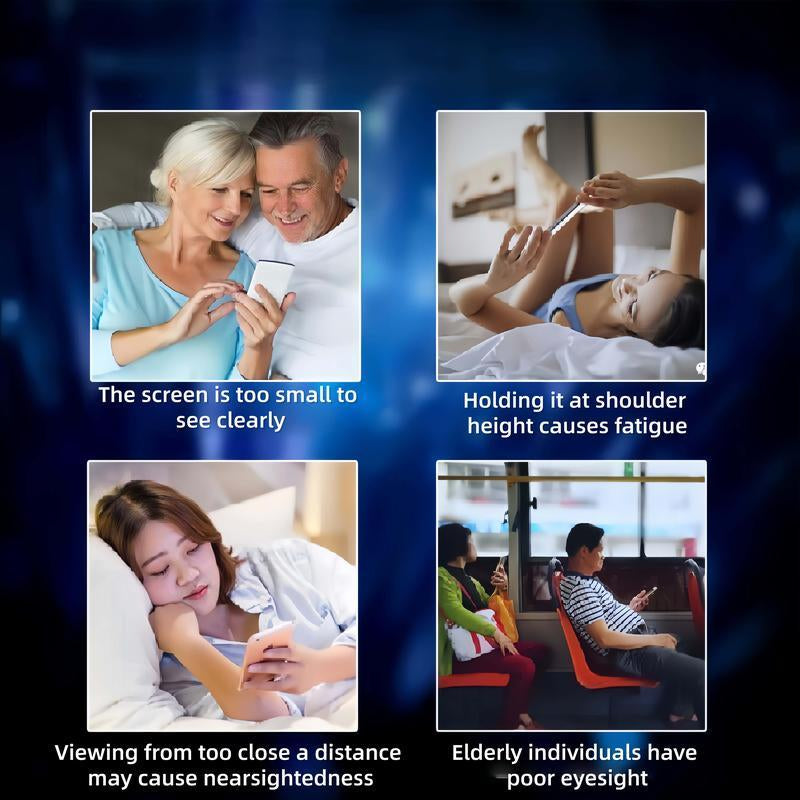 Mobile Phone Magnifier - Ultra-Hd Screen Magnifier for Easy TV Viewing Dual Orientation for Landscapes and Portrait Use Eye Protection Full-Screen Mobile Phone Magnification Screen Magnifier