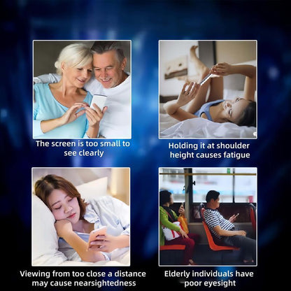 Mobile Phone Magnifier - Ultra-Hd Screen Magnifier for Easy TV Viewing Dual Orientation for Landscapes and Portrait Use Eye Protection Full-Screen Mobile Phone Magnification Screen Magnifier