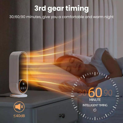 Mini Space Heater, 1200W Electric Ceramic Small Heater,Portable Heaters Fan,Mini Heater with Adjustable Thermostat, Home Dorm Office and Kitchen,Desktop Heater,Space Heater,Tip-Over Safety Switch,Power on Reminder